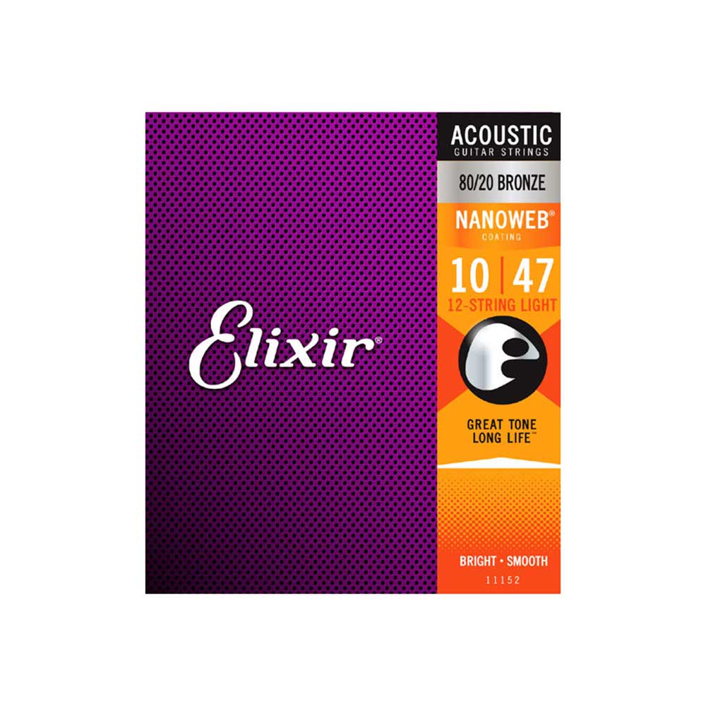 סט לאקוסטית 12 מיתרים 0.10 ELIXIR סט לאקוסטית 12 מיתרים 0.10 ELIXIR – תמונה 1