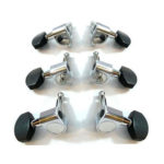 סט מפתחות לגיטרה אקוסטית 3+3 כרום ראש שחור SG115CR Parksons