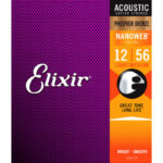 סט מיתרים לאקוסטית ELIXIR 16077 Phosphor Bronze L/Meds 12-56