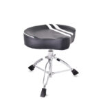 כסא לתופים אופנוע ריפוד שחור לבן MORATTI G-02 BK WH