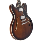 ⁦גיטרה רבע נפח + נרתיק D'Angelico Premier DC BROWN BURST⁩ – תמונה ⁦2⁩