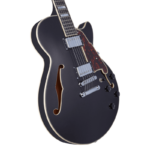 ⁦גיטרה רבע נפח + נרתיק D'Angelico Premier SS BLACK FLAKE stop-bar tailpi⁩ – תמונה ⁦3⁩