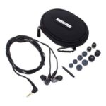אוזניות שחורות עם שליטת ווליום SHURE SE-215-K-UNI