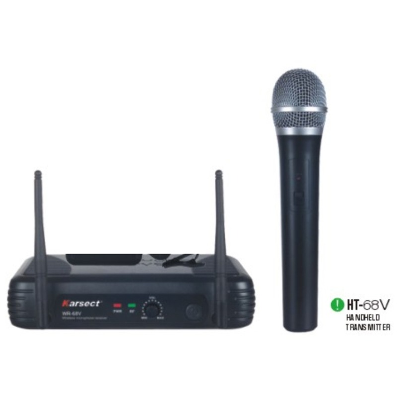 מקרופון אלחוטי ידני KRSECT WR-68VHT218 VHF מקרופון אלחוטי ידני KRSECT WR-68V/HT218 VHF – תמונה 1