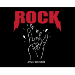 שטיח לתופים 1.6 * 2 מ' הדפס Moratti bxl006-b ROCK