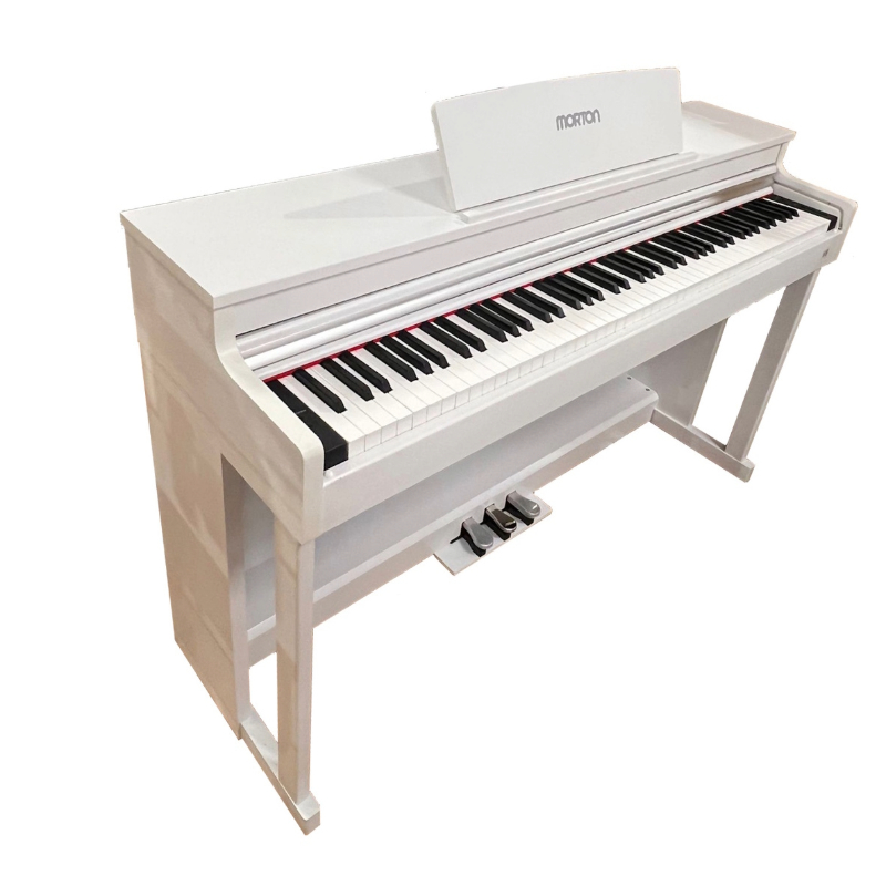 פסנתר חשמלי 88 קלידים בצבע לבן MORTON V8 WHITE פסנתר חשמלי 88 קלידים בצבע לבן / שחור MORTON V8 WHITE – תמונה 1